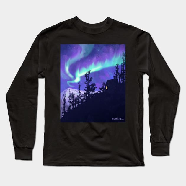 Northern Lights Long Sleeve T-Shirt by bbanditt